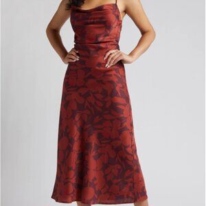 Lost + Wander - Amberlust Floral Satin Midi Dress
